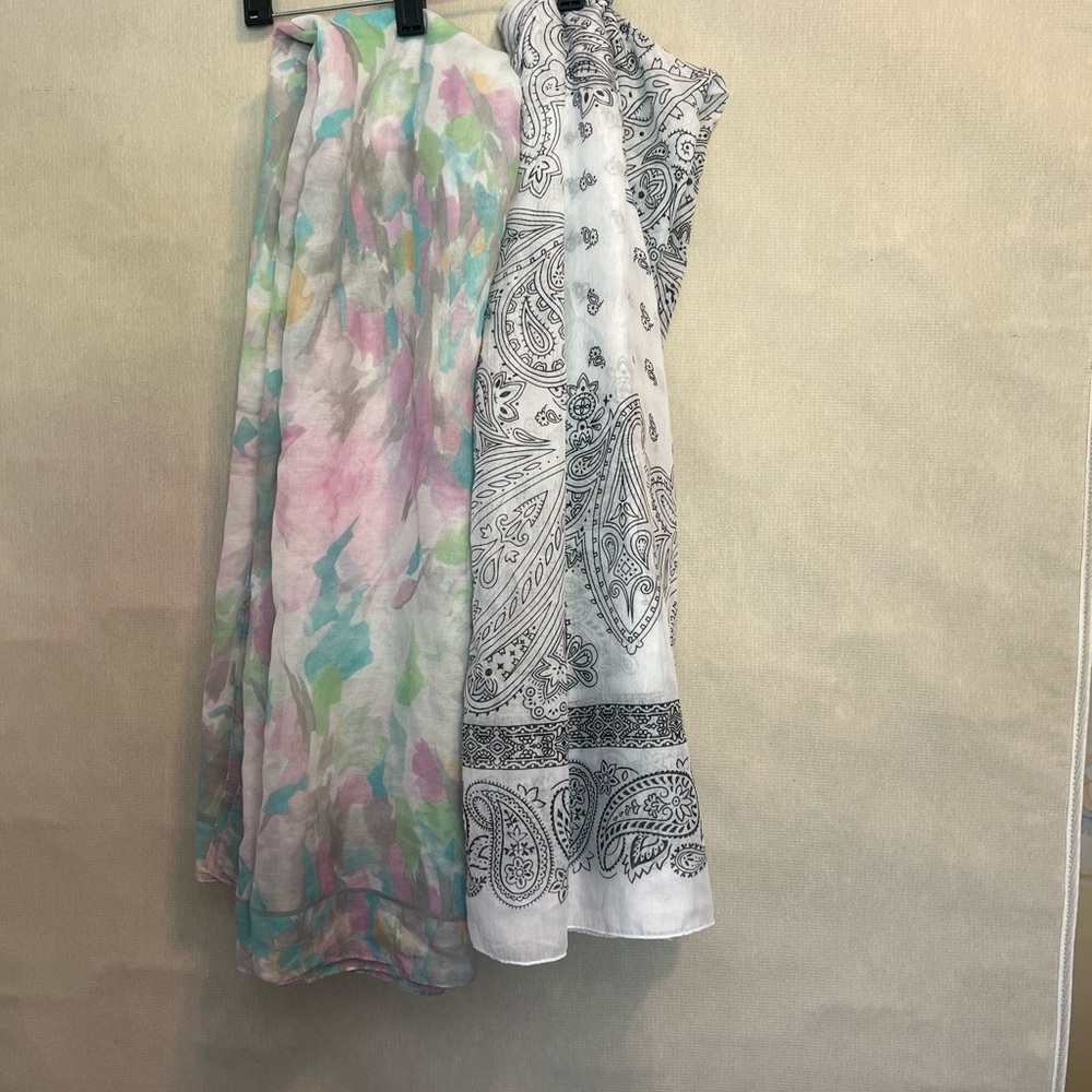 Colorful and Paisley Patterned Scarves